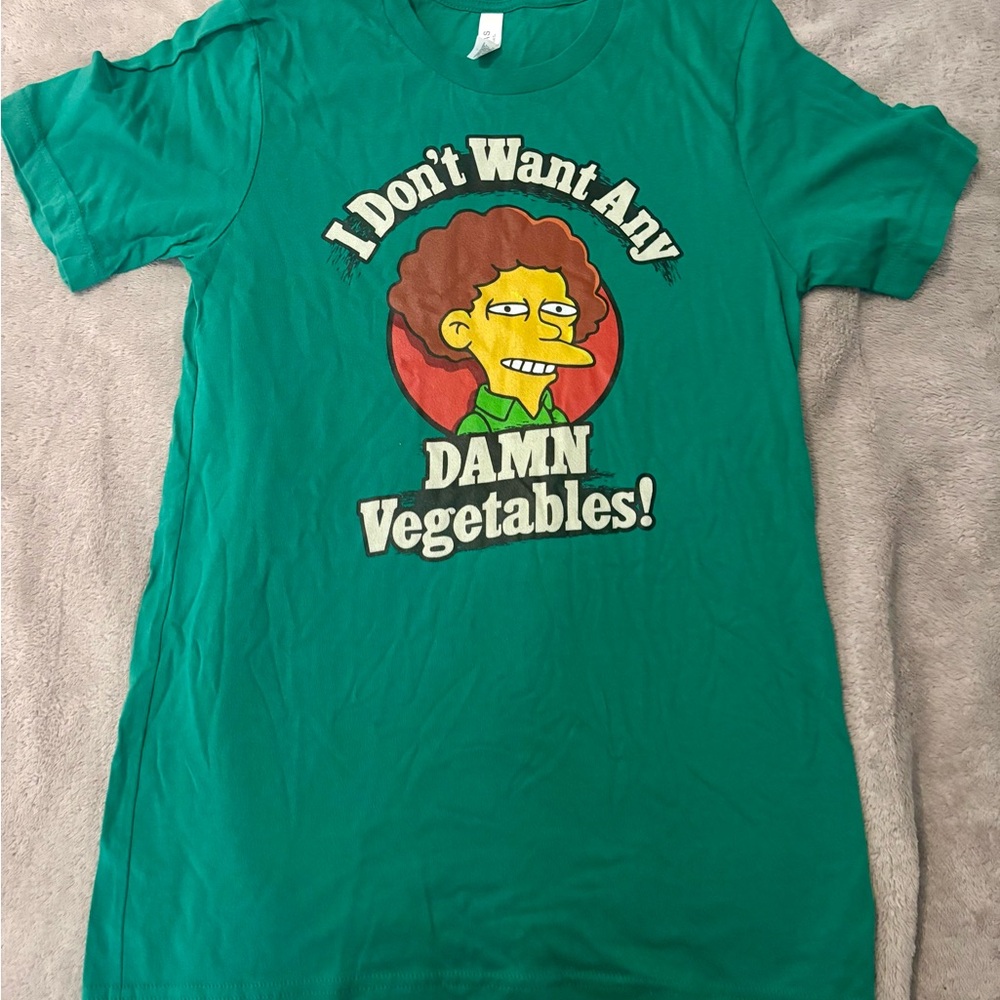 Adult Small Simpsons Green T